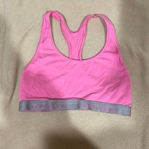 PINK CALVIN KLEIN CLOTH BRA.
